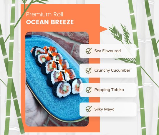 This week's premium roll, highlighting its flavourful ingredients.