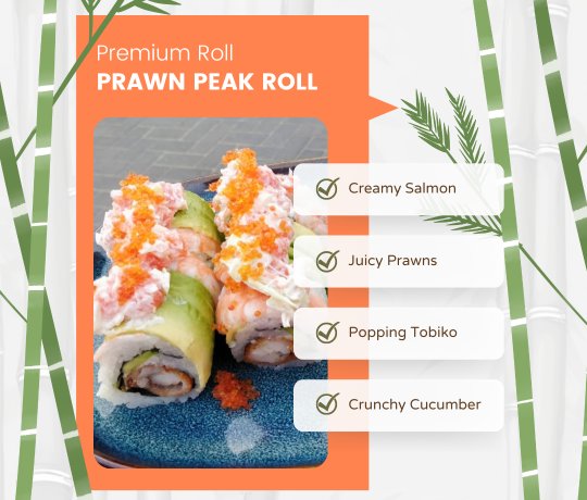 This week's premium roll, highlighting its flavourful ingredients.