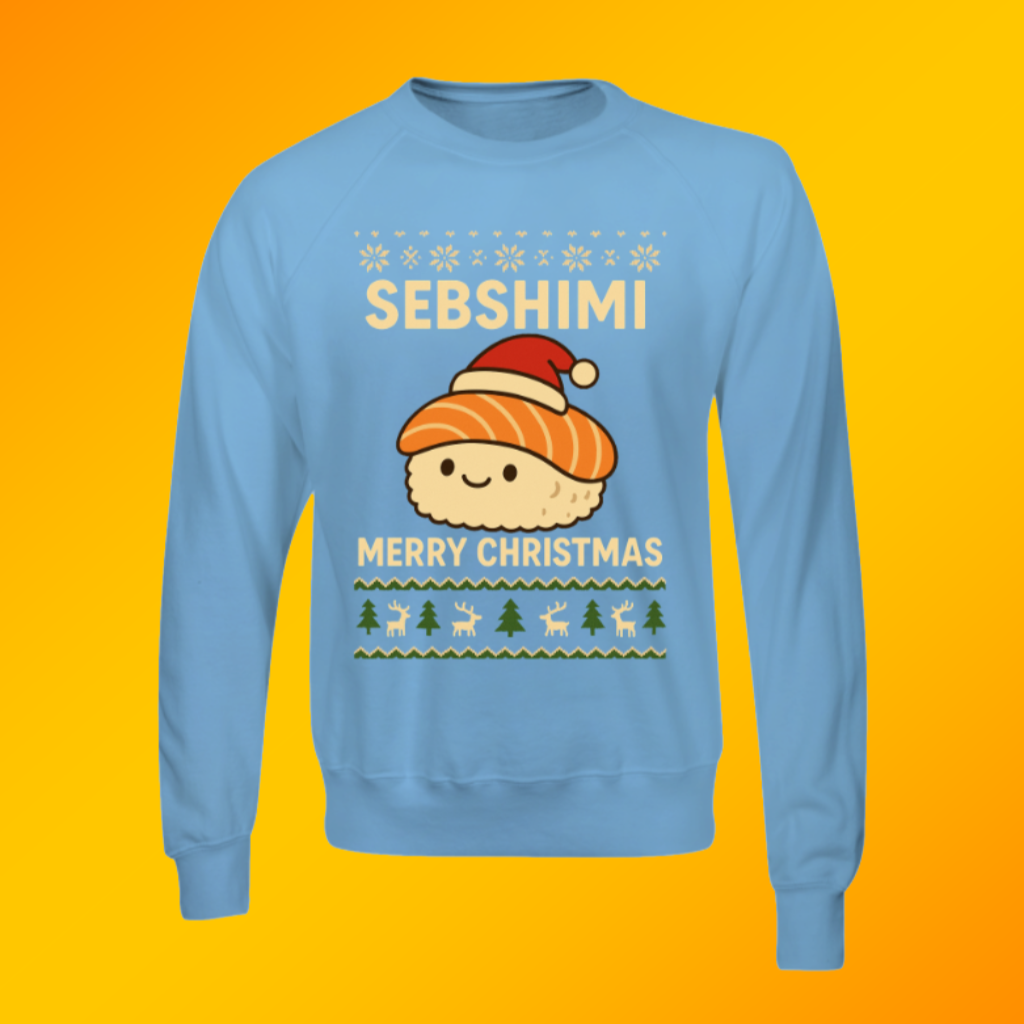 Sky Blue Christmas Jumper