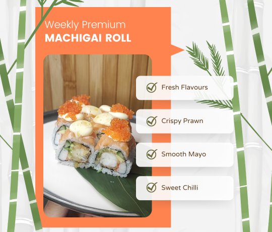 This week's premium roll, highlighting its flavourful ingredients.