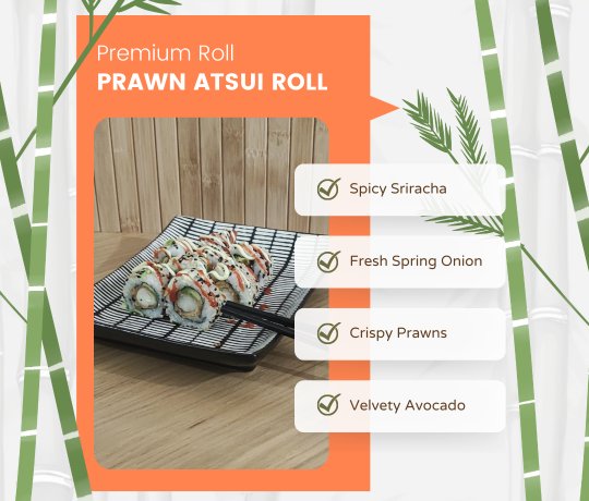 This week's premium roll, highlighting its flavourful ingredients.