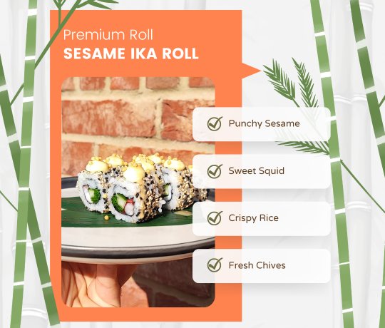 This week's premium roll, highlighting its flavourful ingredients.